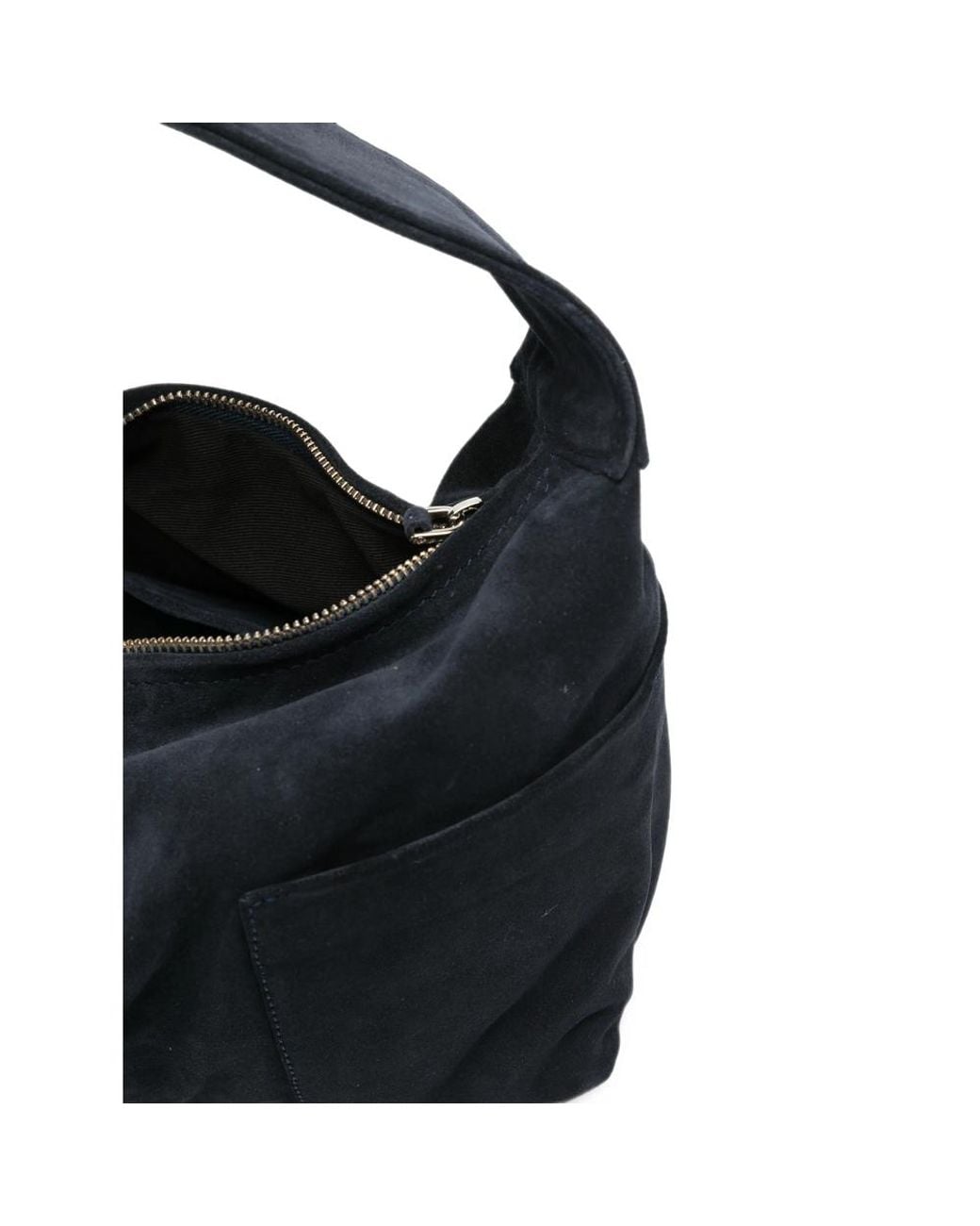 GIMAGUAS Black Suede Panelled Tote Bag