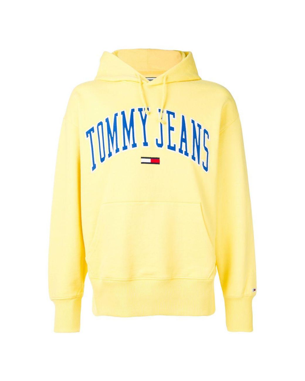 tommy jeans classic flag logo hooded top