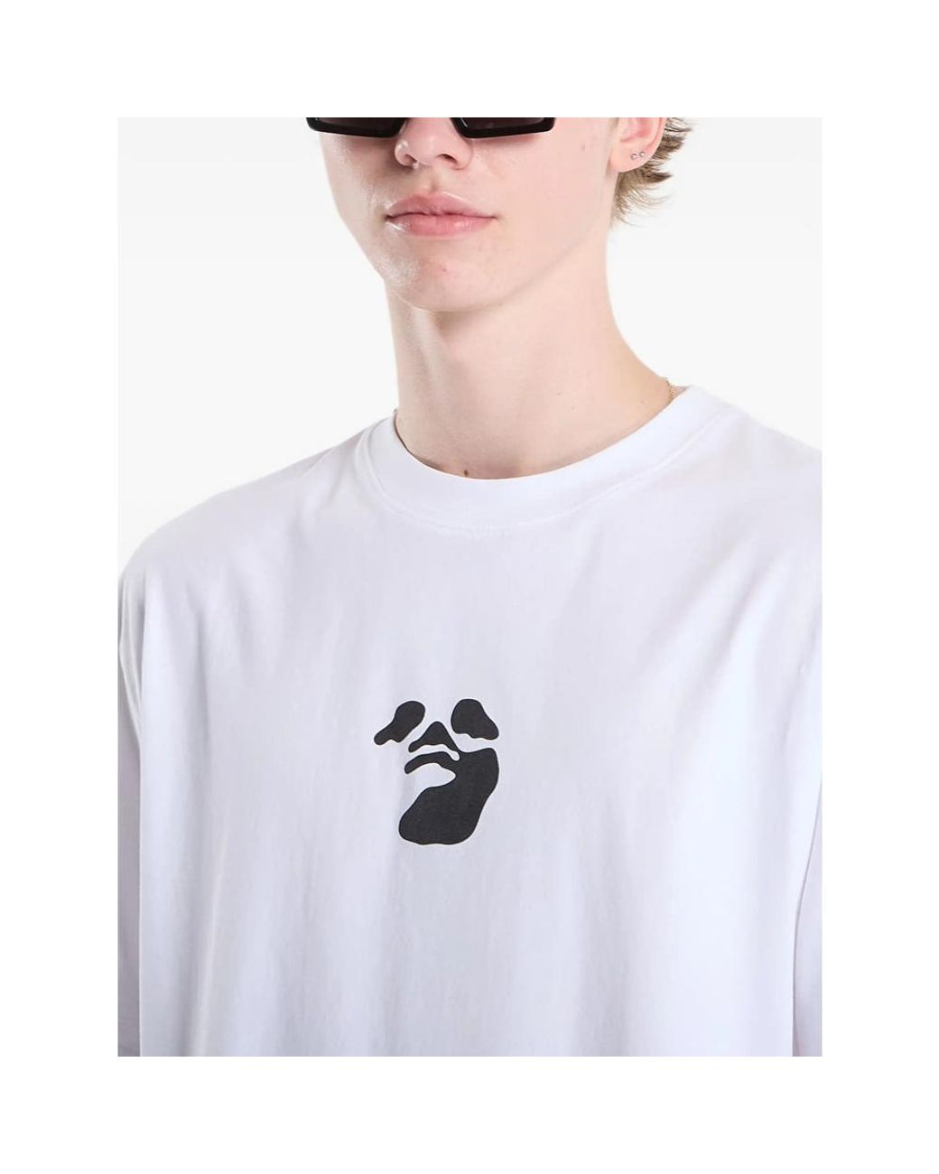 Off-White c/o Virgil Abloh White Off- Swimming Logo Skate Short-Sleeve T-Shirt for men