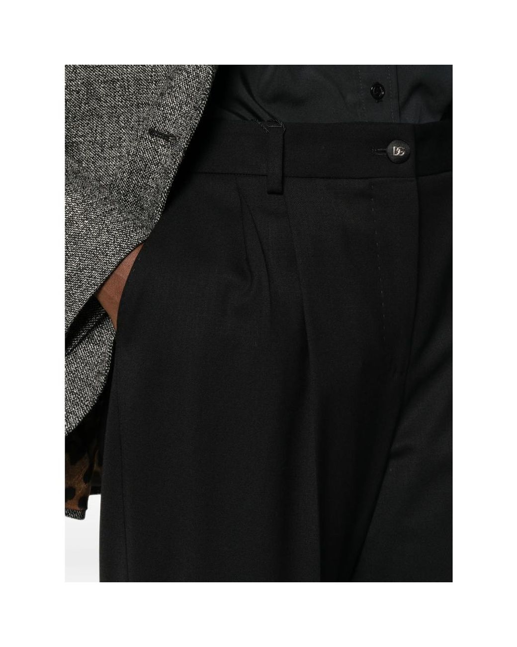 Dolce & Gabbana Black Wide Trousers