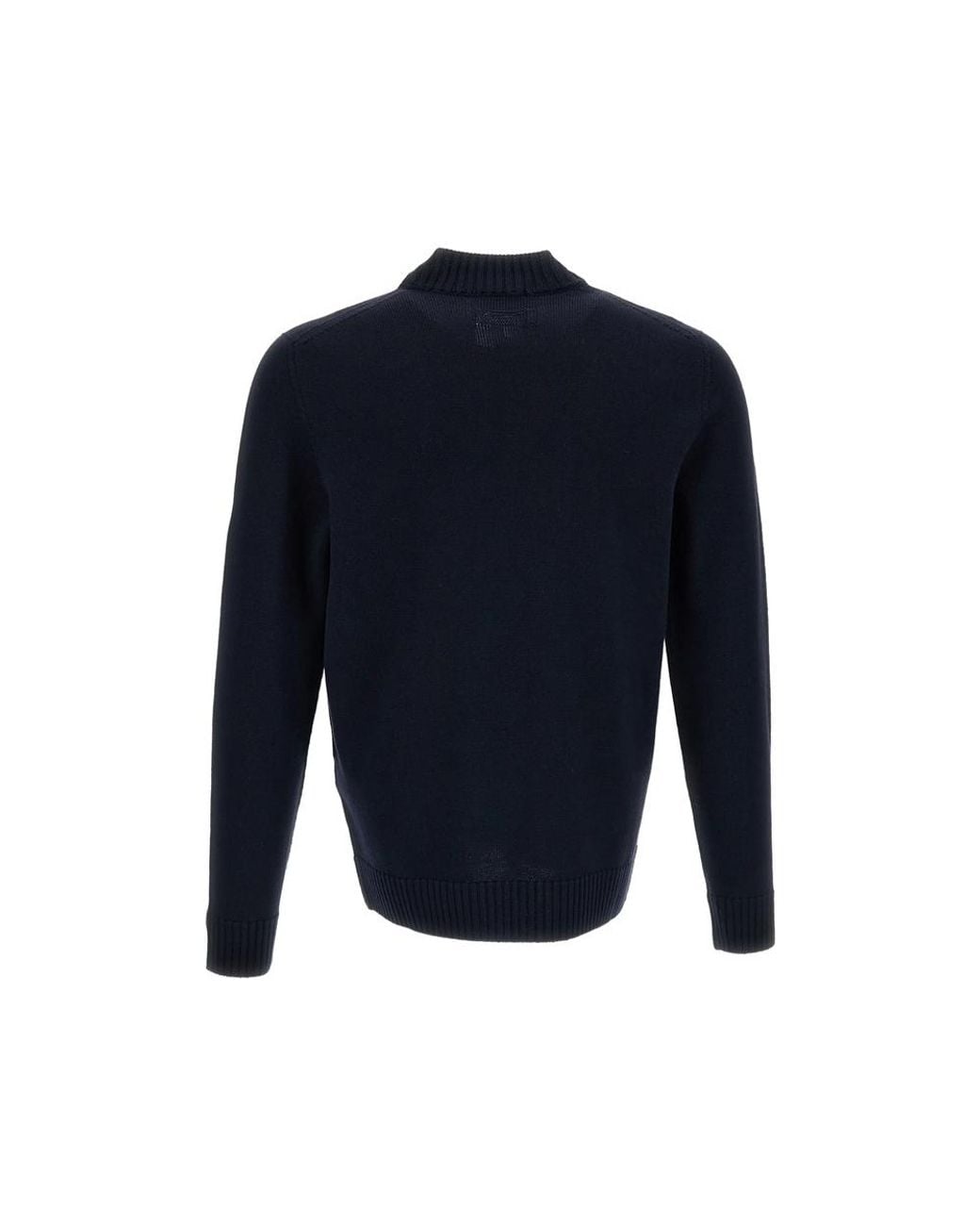 Drumohr Blue Merino Wool Sweater for men