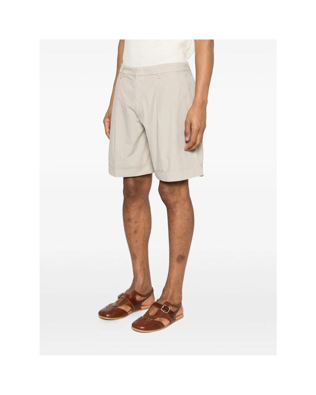 Dondup Natural Ethan Pleated Shorts for men