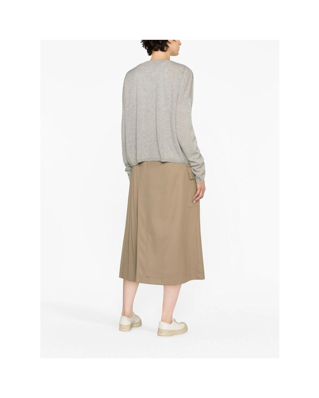Lisa Yang Gray V-Neck Cashmere Cardigan