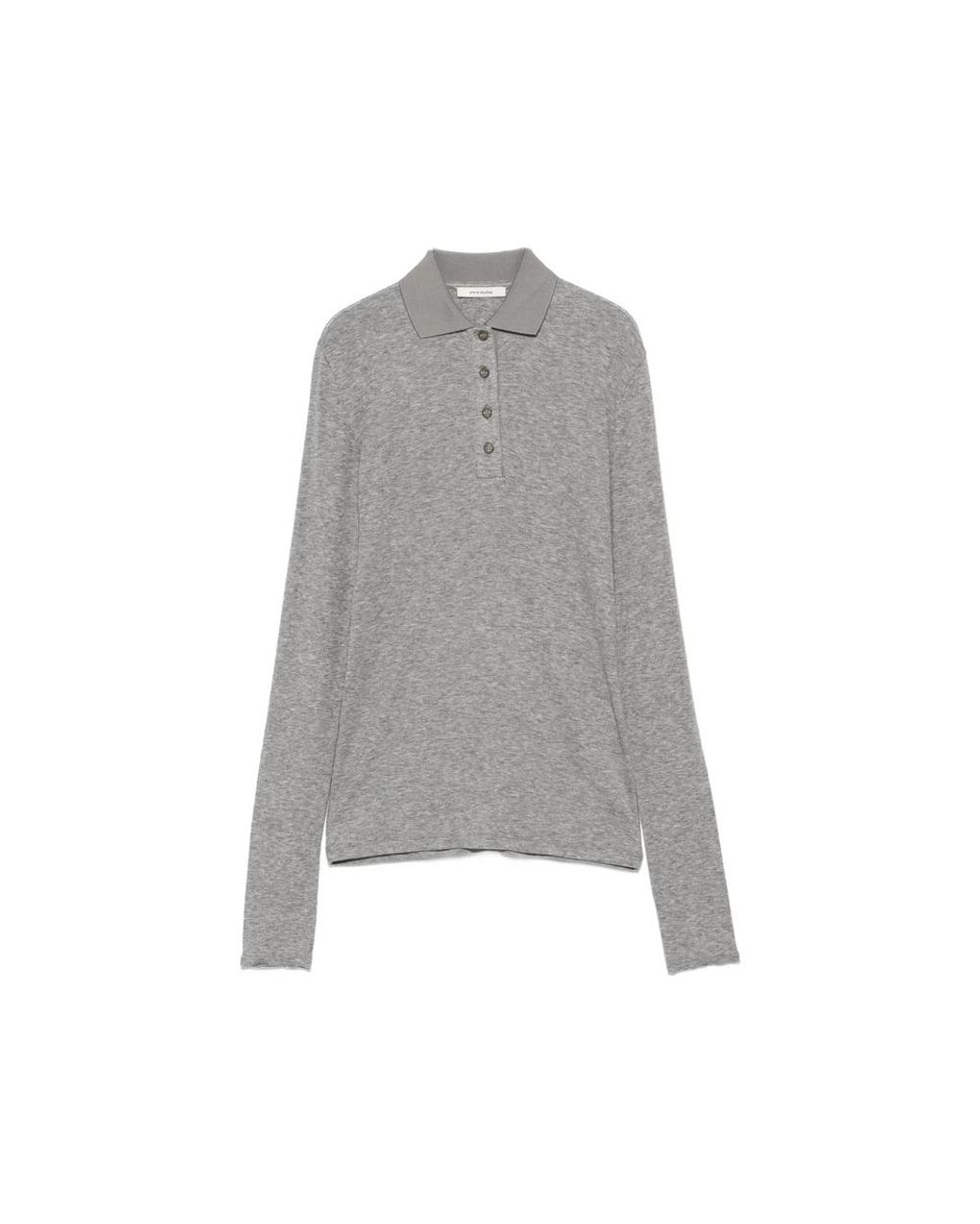 Entire studios Gray Long-Sleeve Polo Shirt