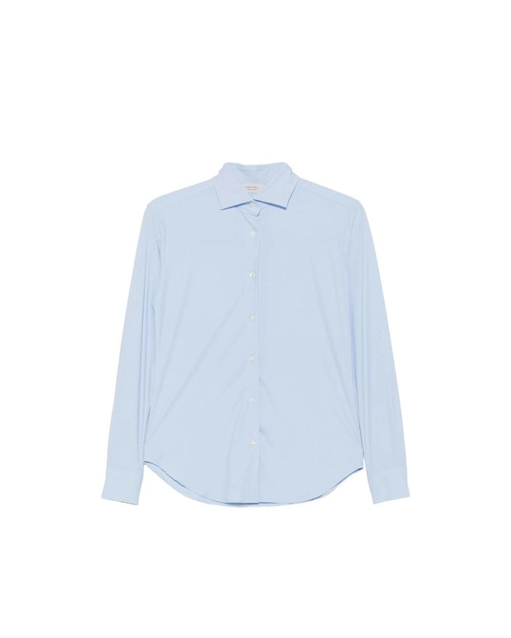 CAMICERIA MAZZARELLI Blue Long-Sleeve Button-Down Shirt