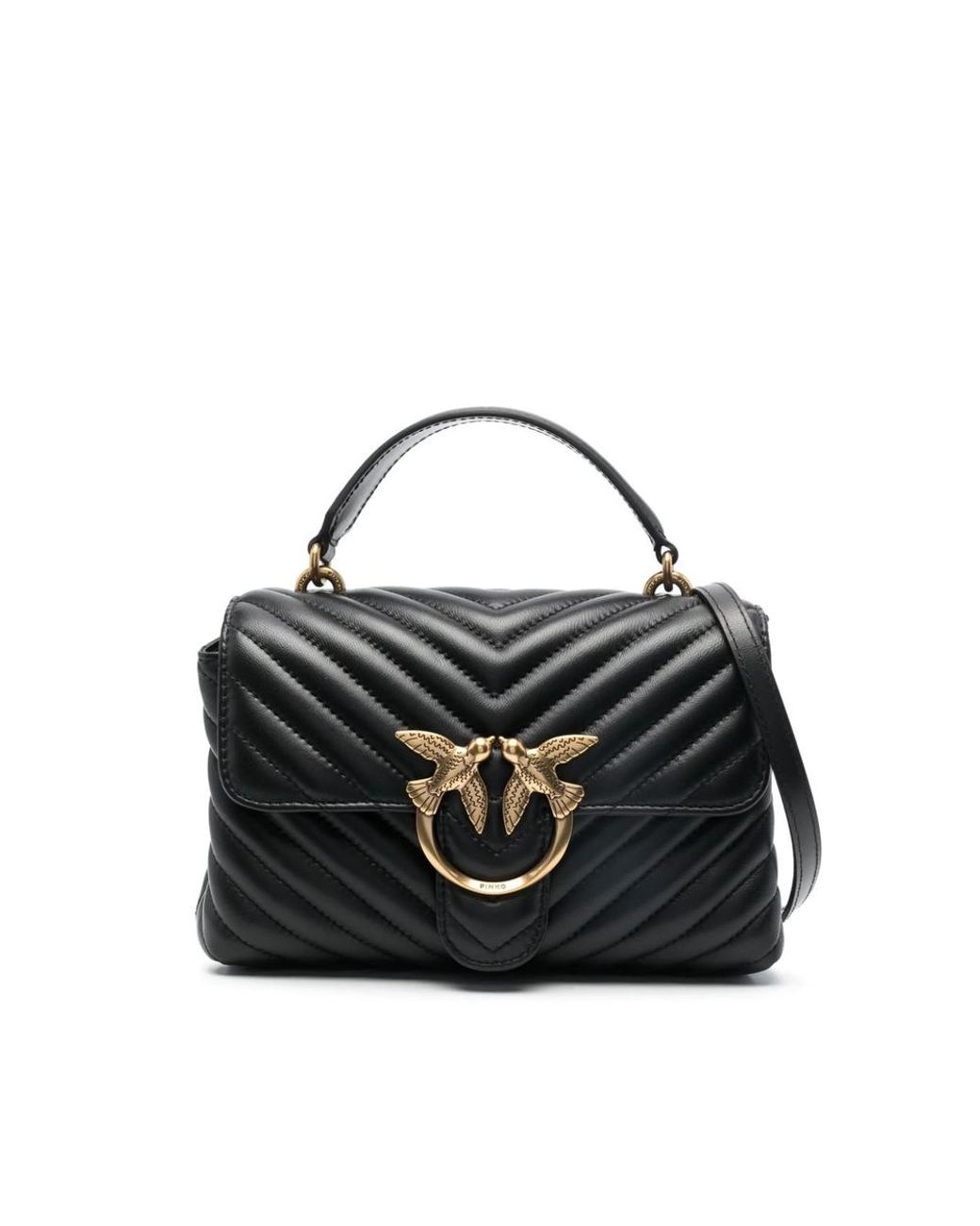 Pinko Black "mini Lady Love Puff" Handbag