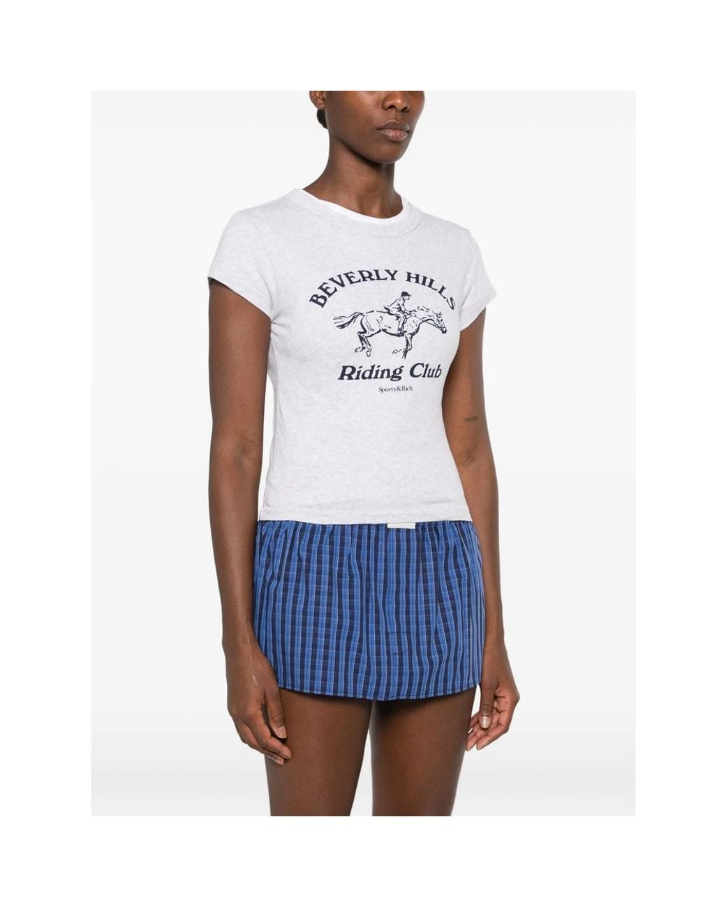 Sporty & Rich White Graphic-Print T-Shirt