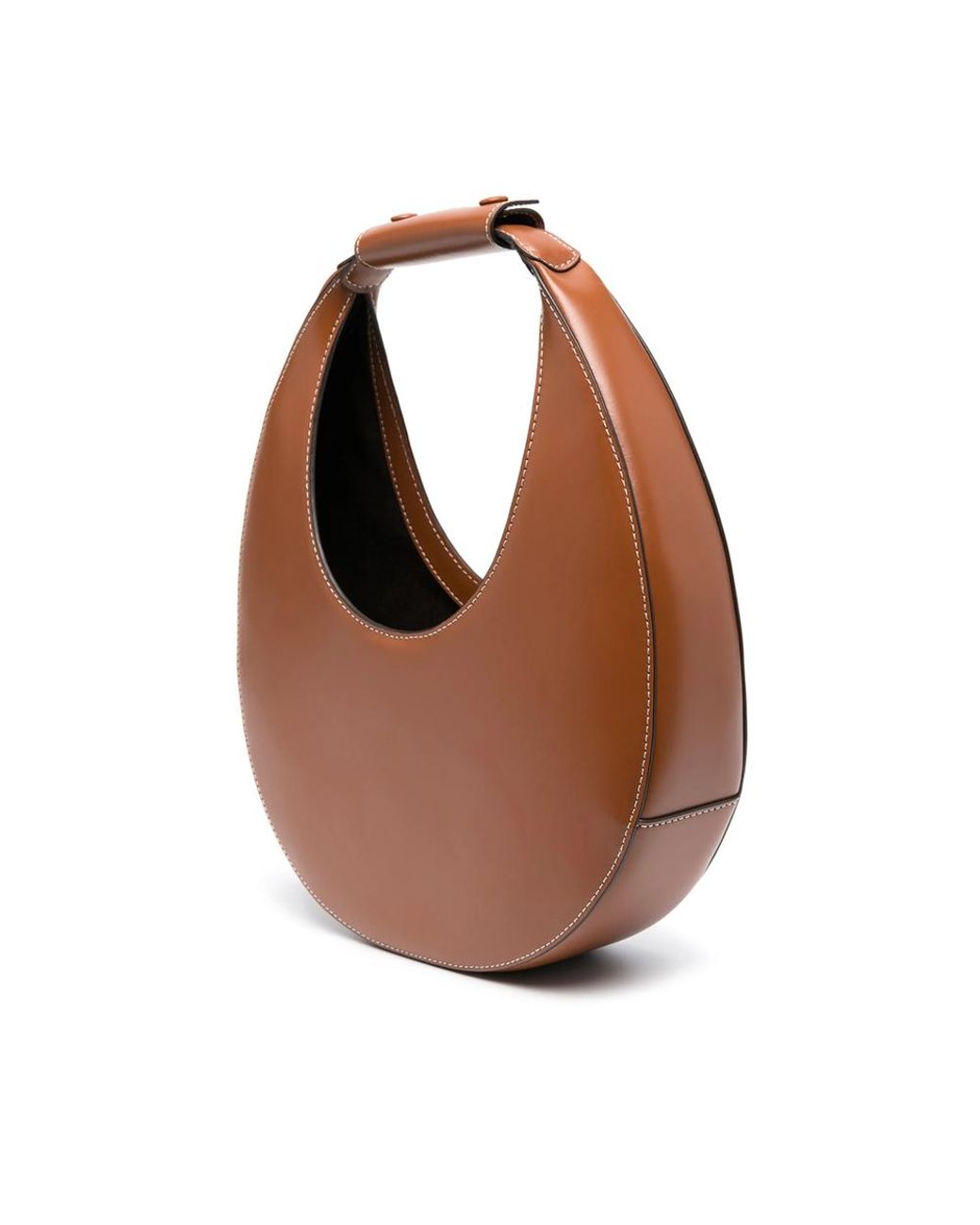 Staud Brown Moon Leather Shoulder Bag
