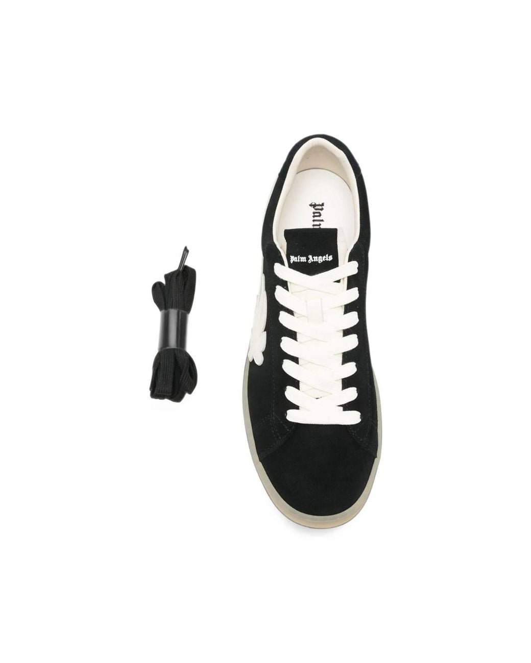 Palm Angels Black Palm-Tree-Patch Sneakers for men