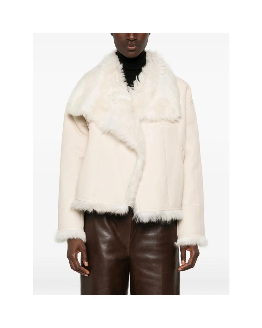 Yves Salomon Natural Shearling Jacket