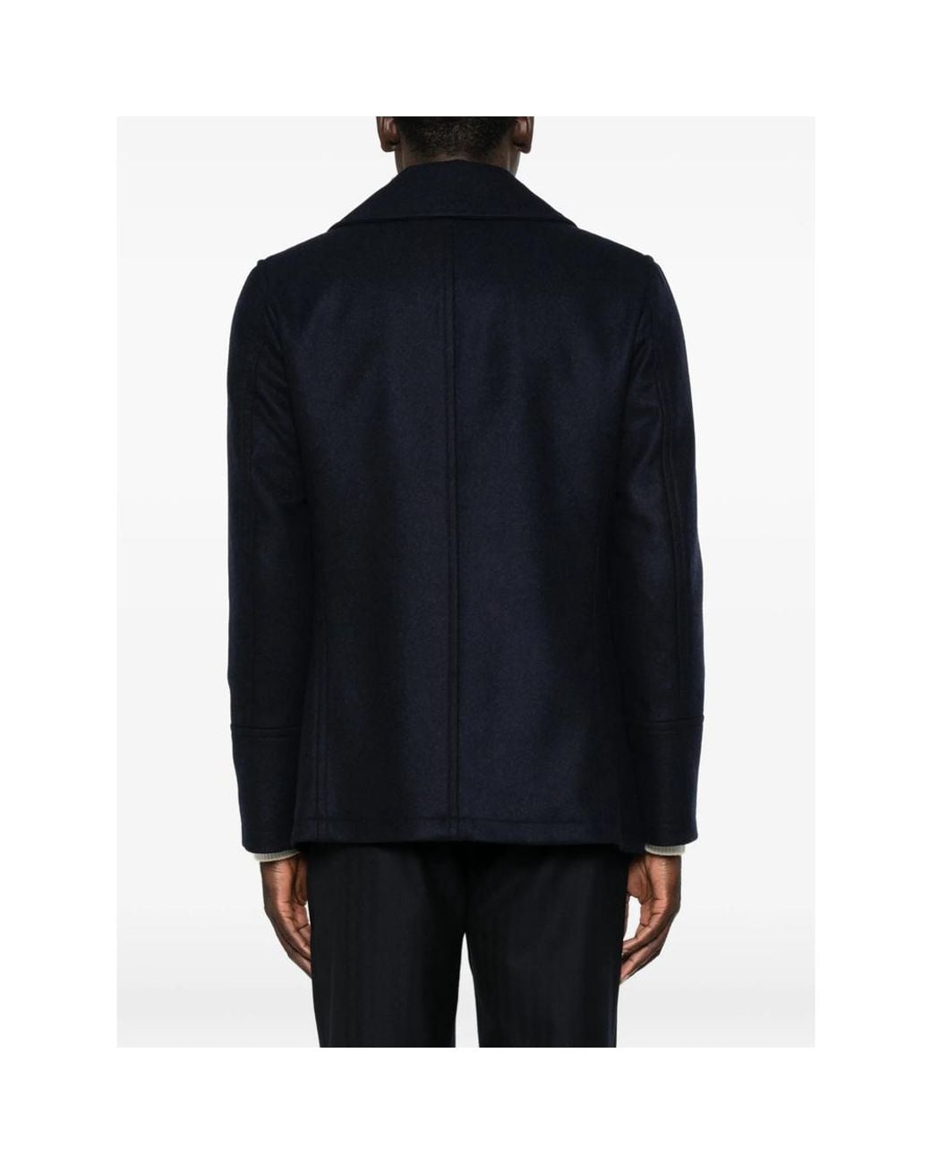 Sealup Blue Double-Breasted Button-Down Jacket for men