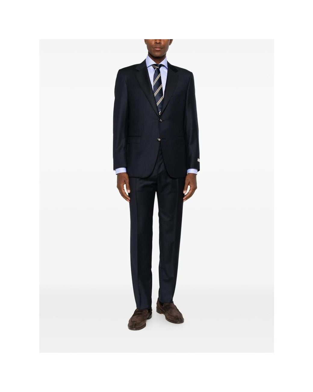 Canali Blue Suit Pinstripe for men