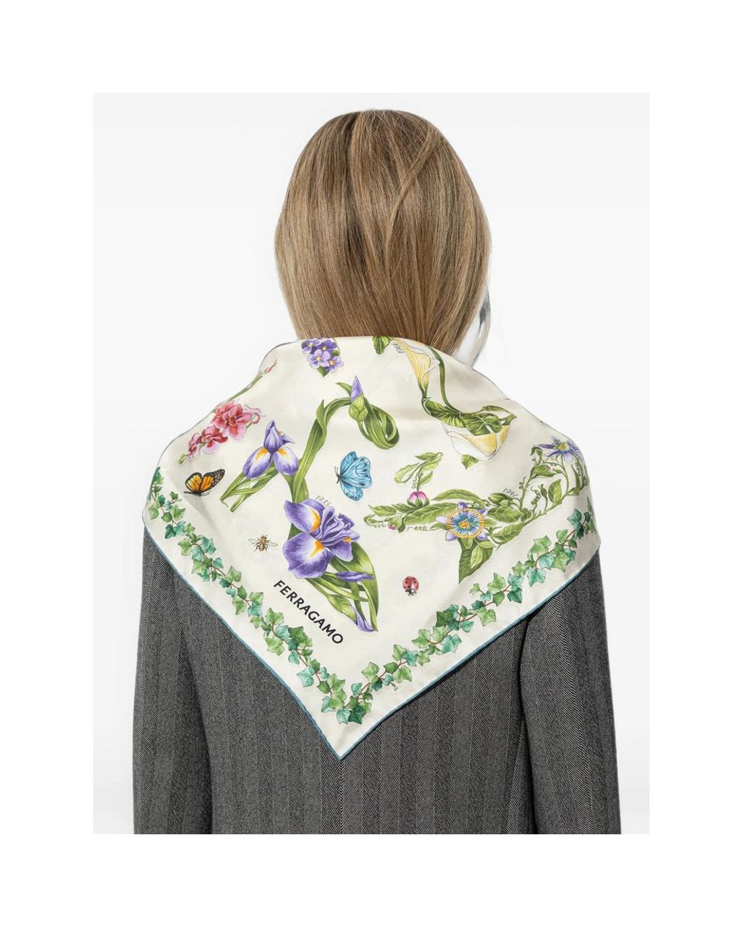 Ferragamo Green Neutrals Scarves