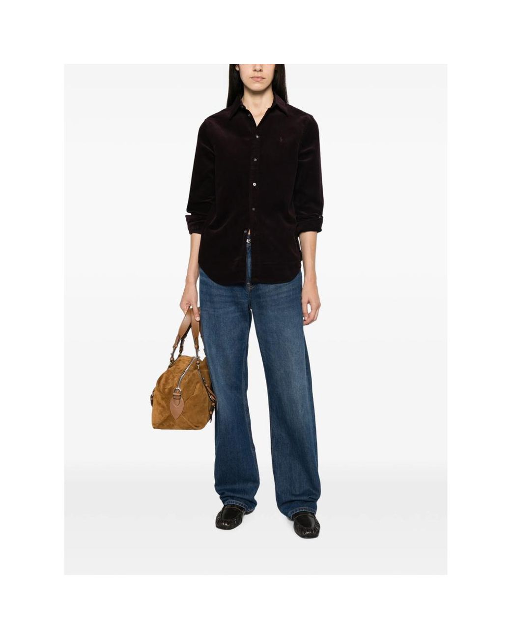 Ralph Lauren Black Corduroy Long-Sleeve Shirt