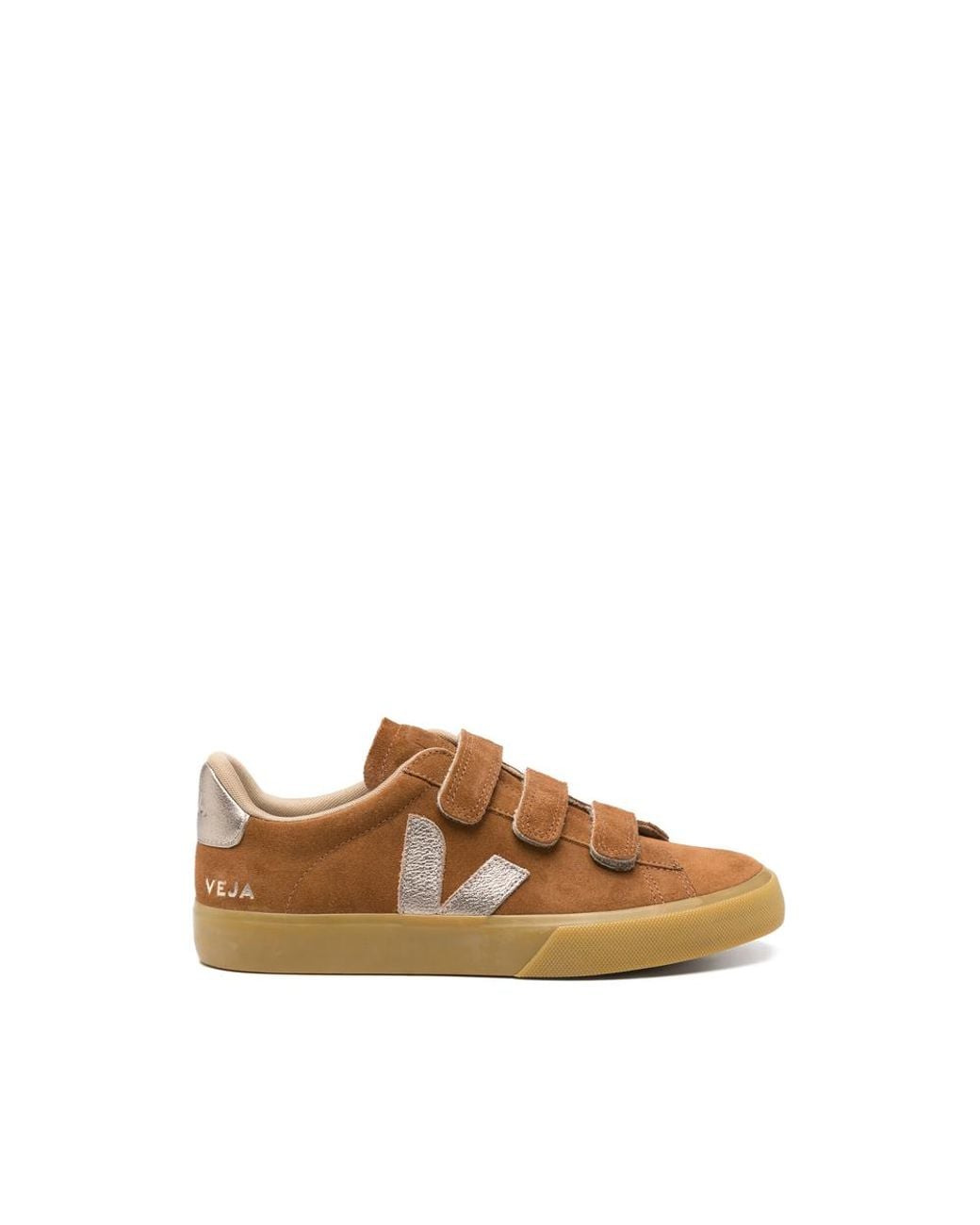 Veja Brown Touch-Strap Sneakers for men