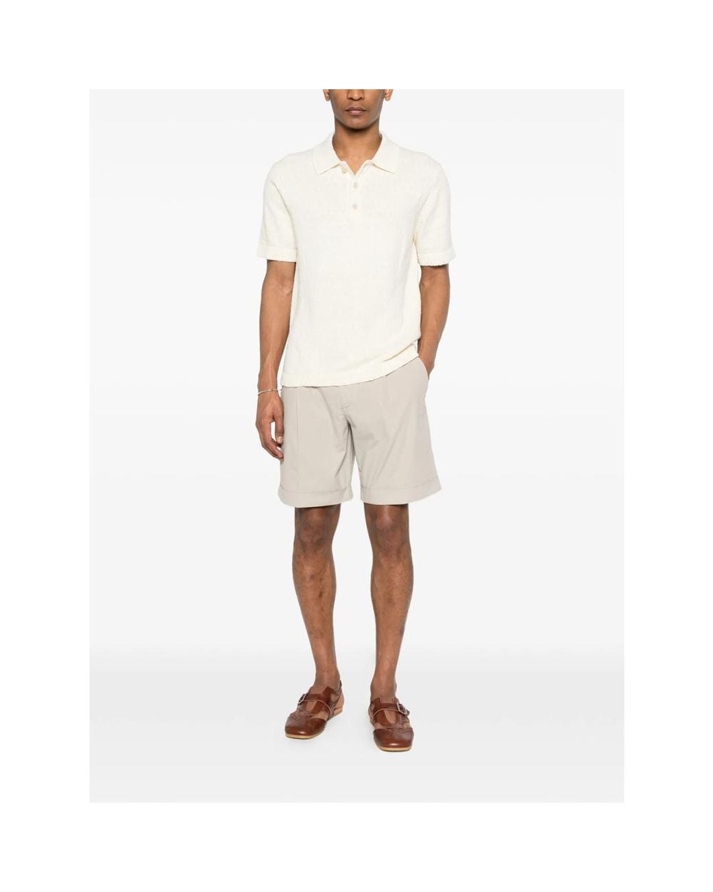 Dondup Natural Ethan Pleated Shorts for men