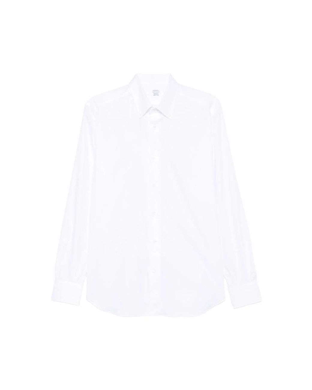 CAMICERIA MAZZARELLI White Long-Sleeve Cotton Shirt for men