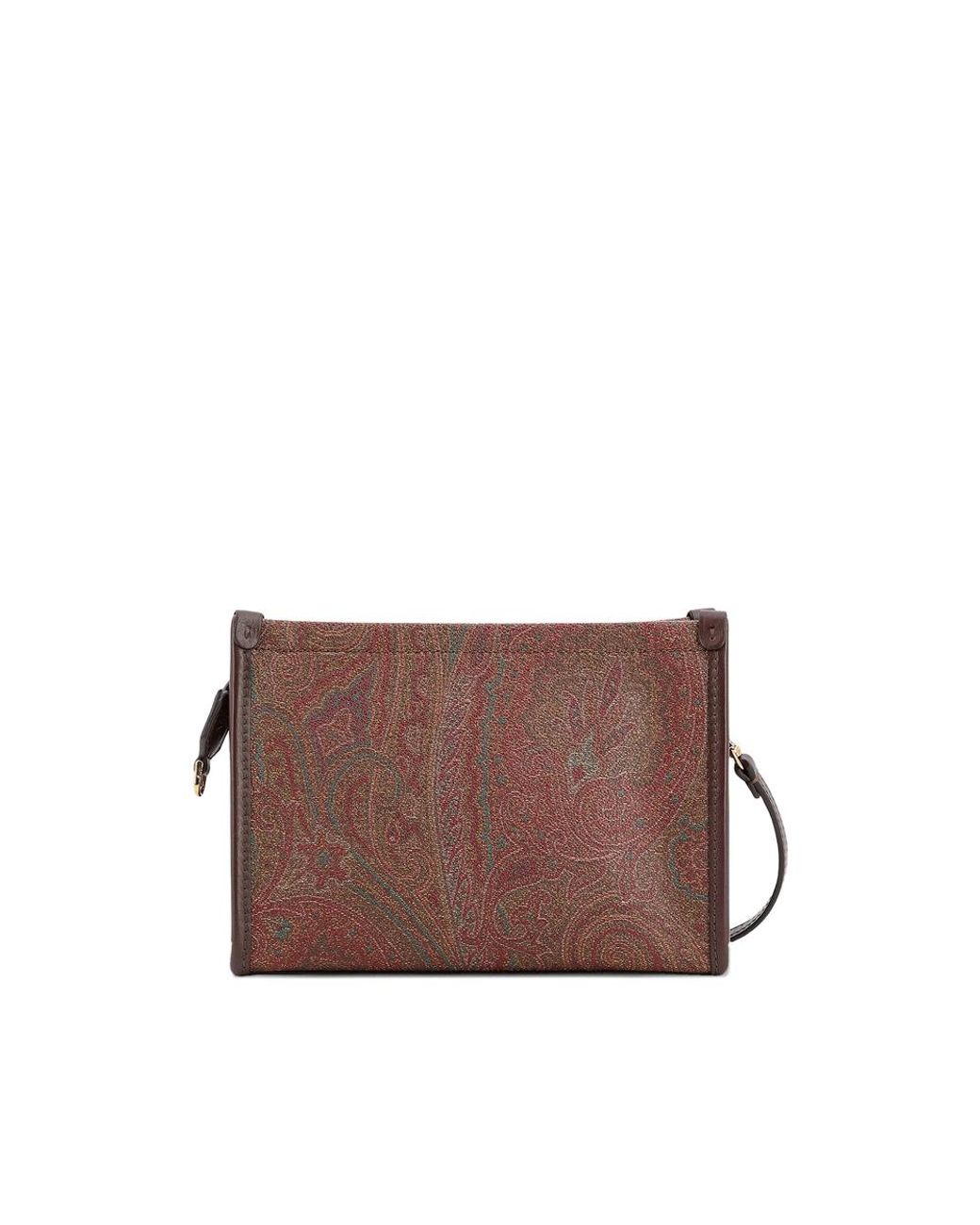 Etro Brown Arnica Pouch With Pegaso Detail