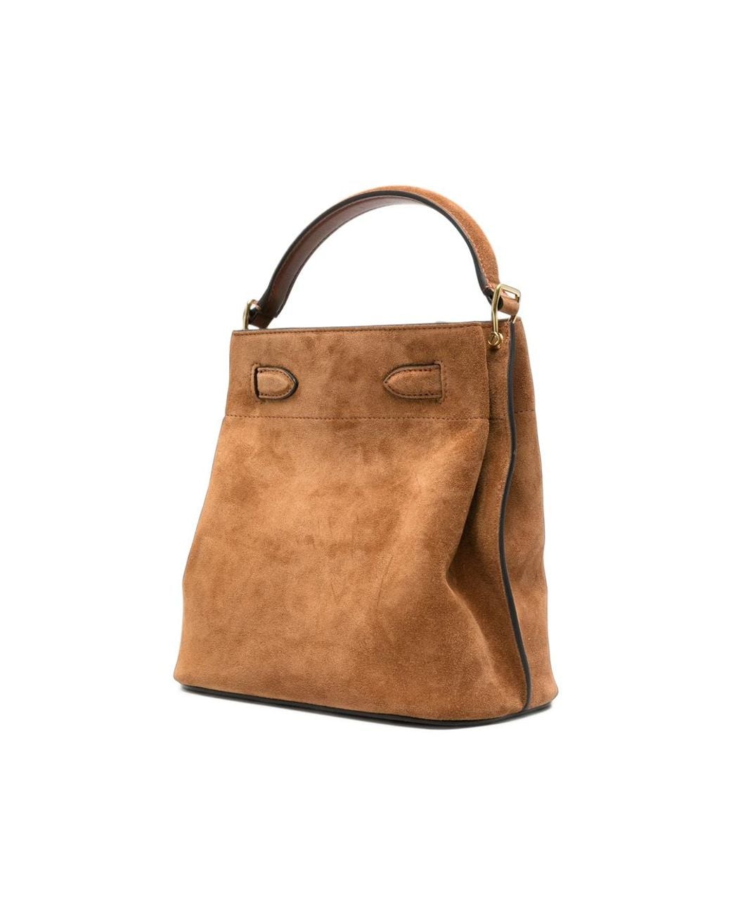 Mulberry Brown Postman's Lock Suede Tote Bag