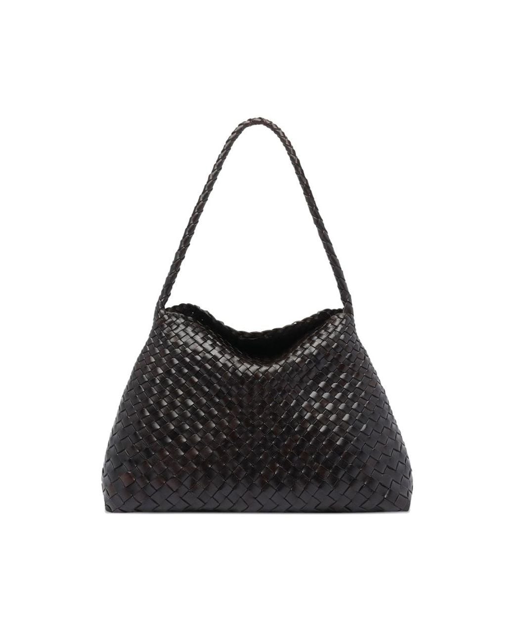 Dragon Diffusion Black Santa Maria Woven Leather Tote Bag