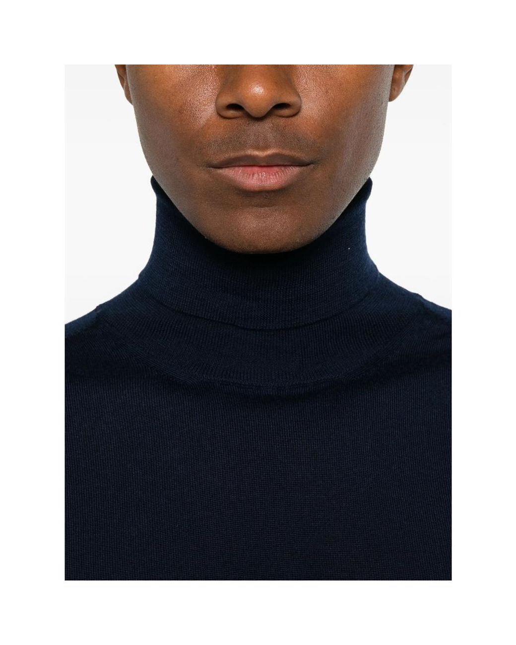 Canali Blue Sweater Virgin Wool for men
