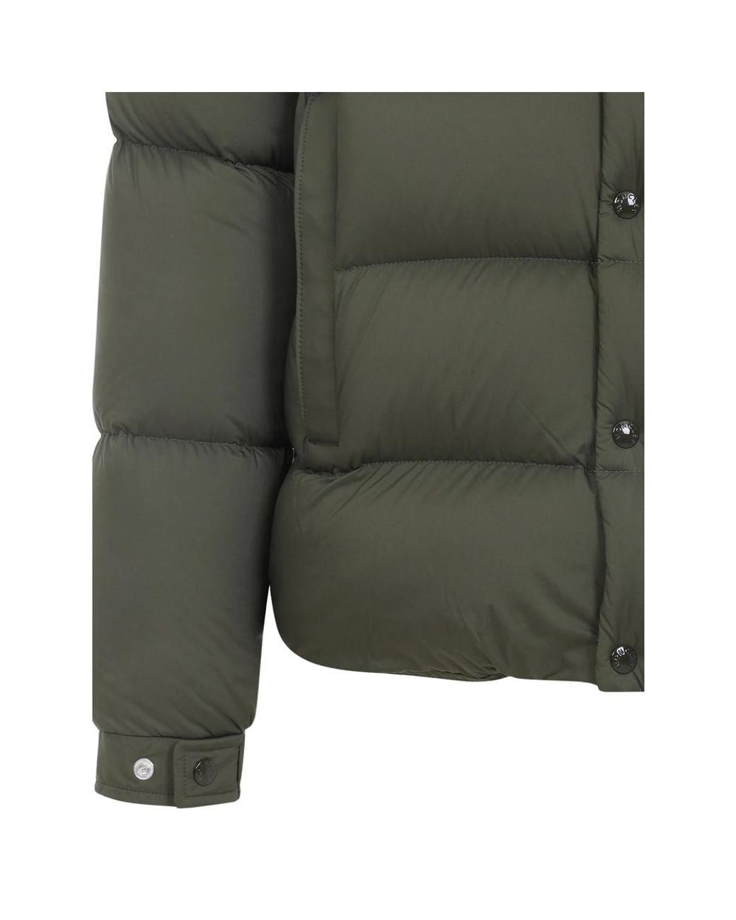 Moncler Green Button Hooded Jacket for men