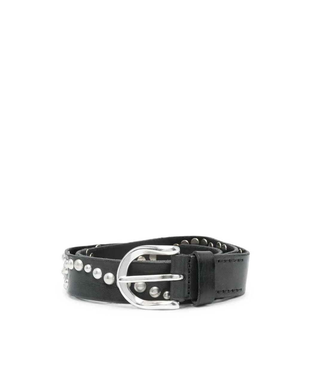 Our Legacy Black Star Fall Studded Leather Belt for men