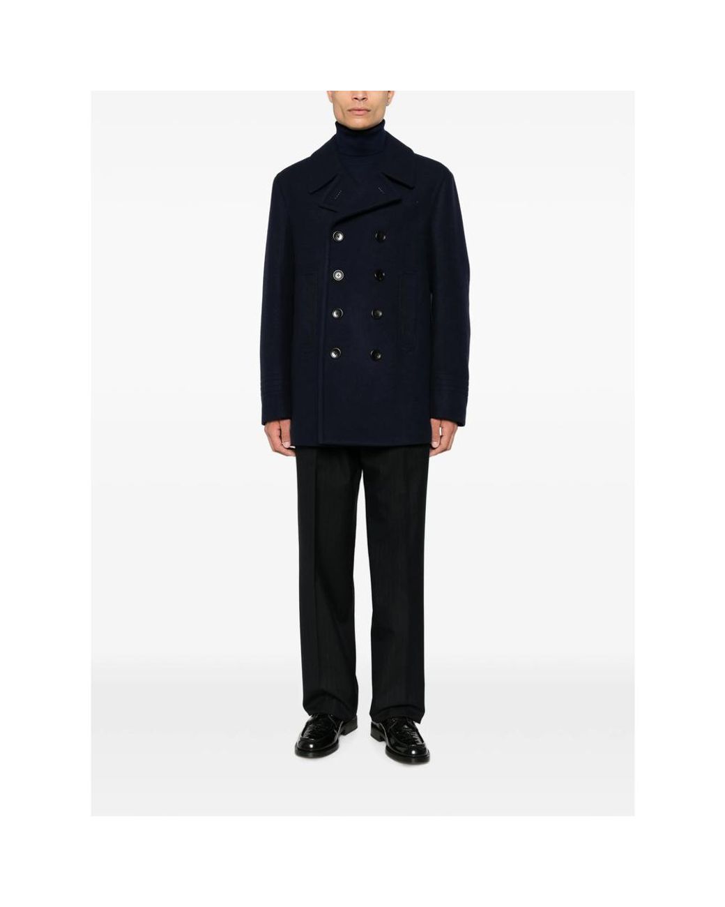 Lardini Black Pinstripe-Pattern Pleated Tailored Trousers for men
