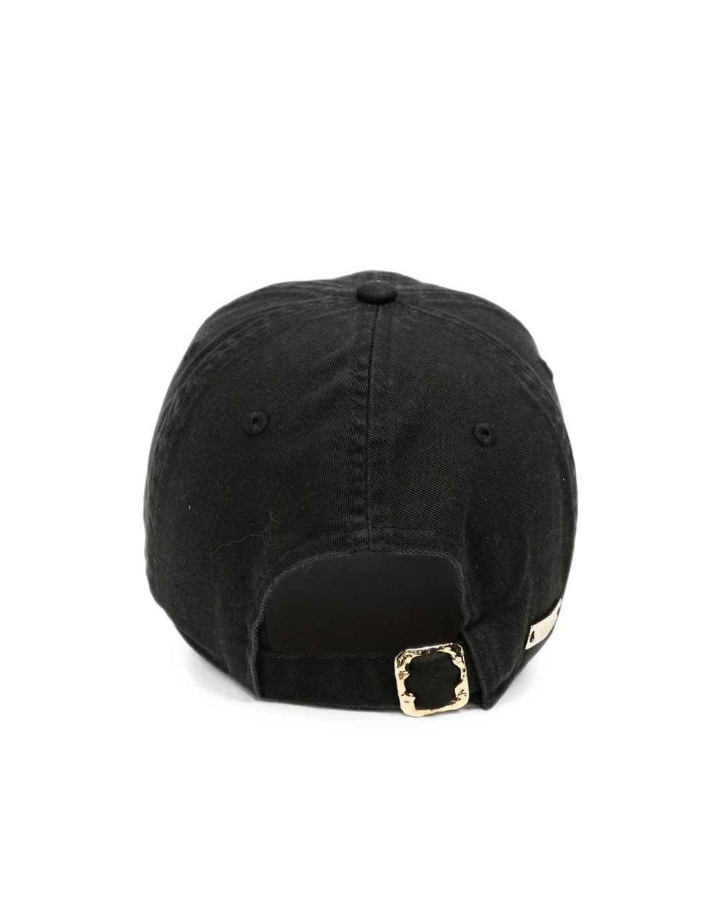 ANOTHER CHANCE Black Embellished Logo-Embroidered Baseball Cap for men