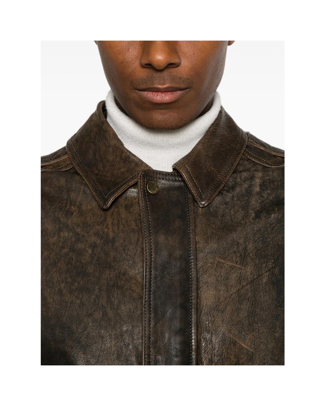 Salvatore Santoro Green Distressed-Effect Jacket for men
