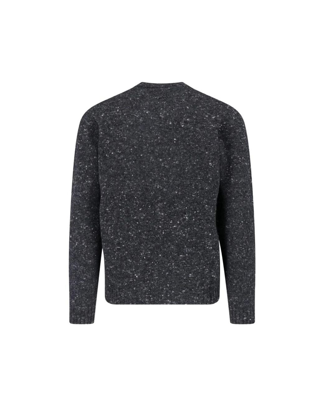 Drumohr Blue Flecked-Knit Crew-Neck Sweater for men