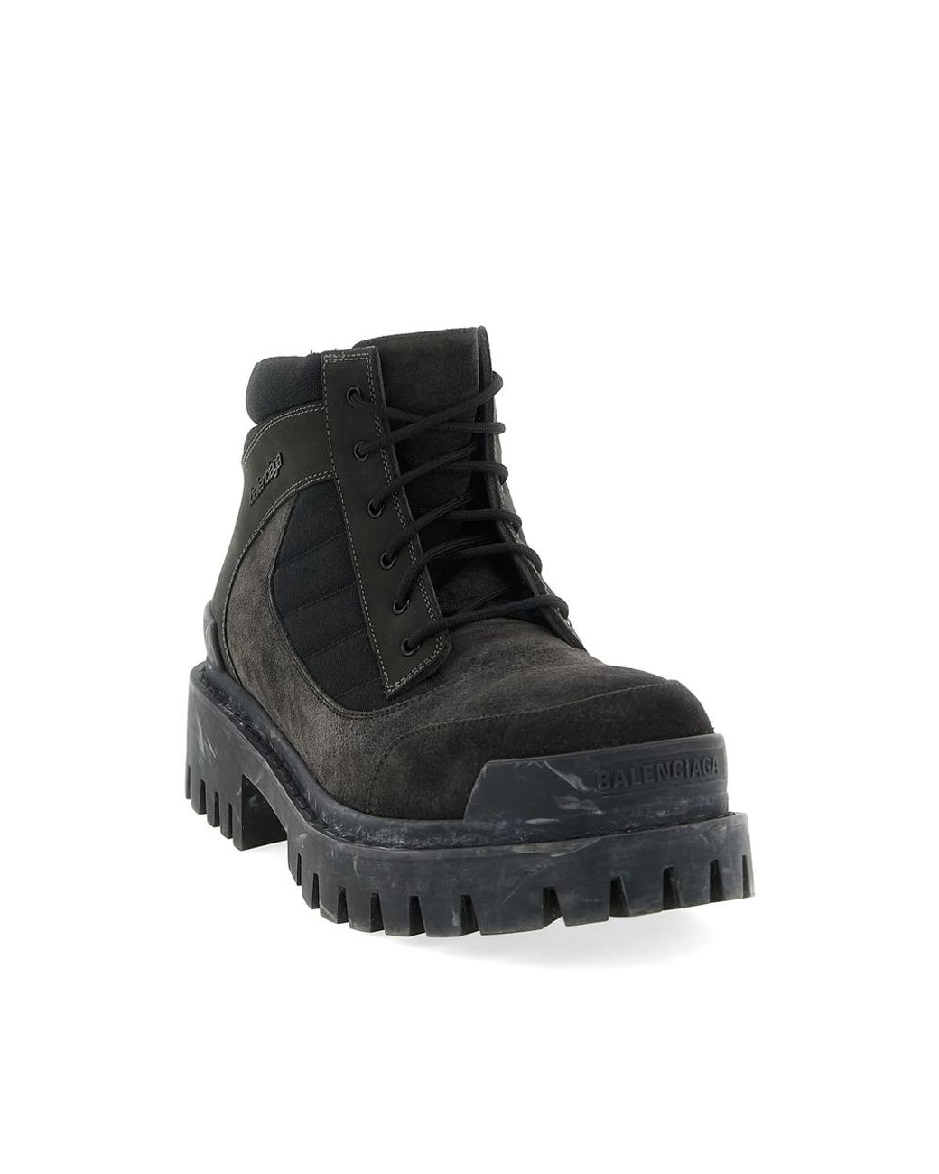 Balenciaga Black Combat Strike Low Boots for men