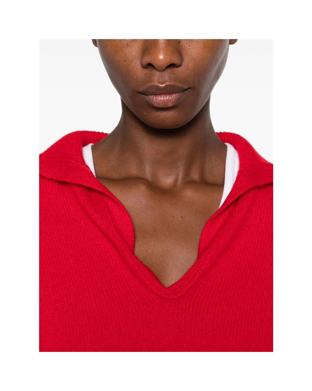 Barena Red Spread-Collar Sweater
