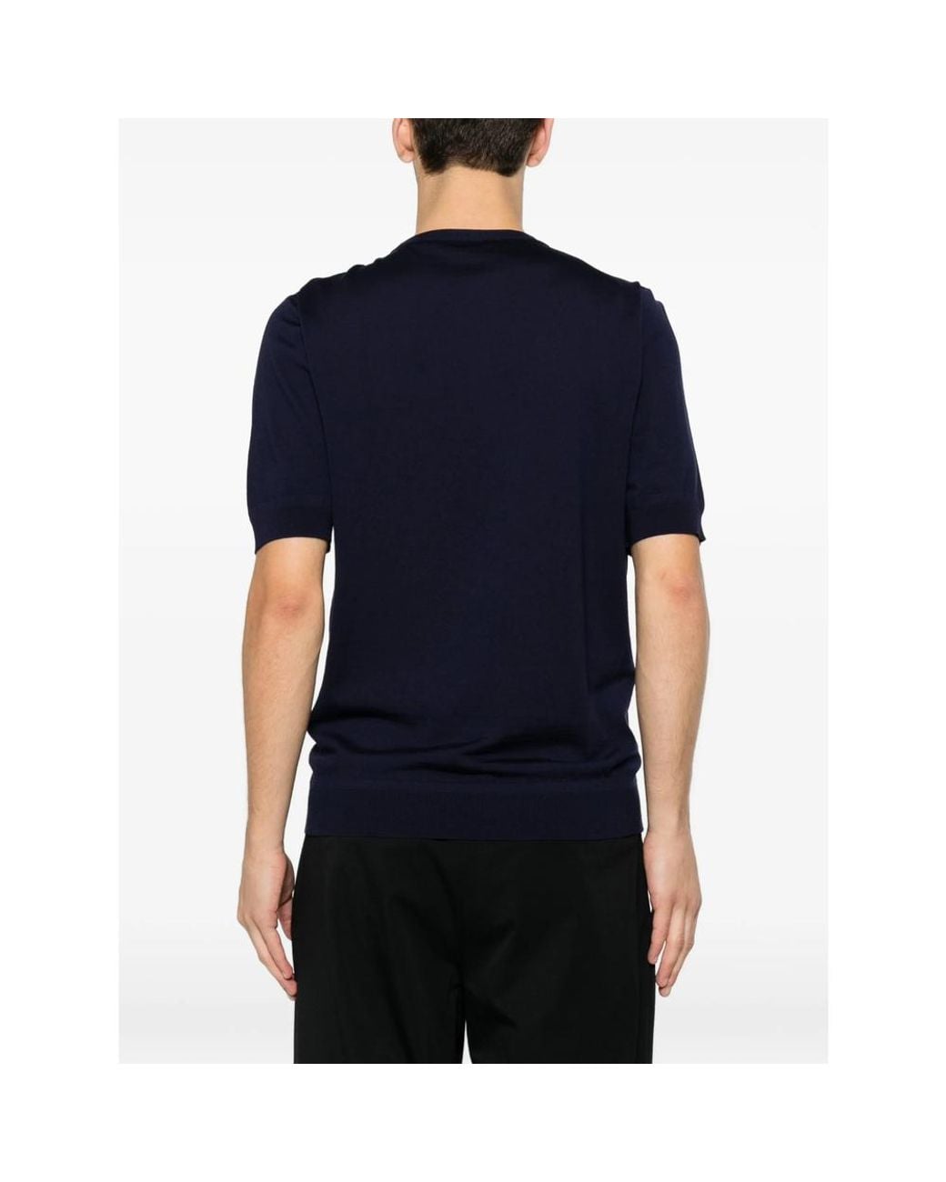 Roberto Collina Blue Short-Sleeve Crew-Neck T-Shirt for men