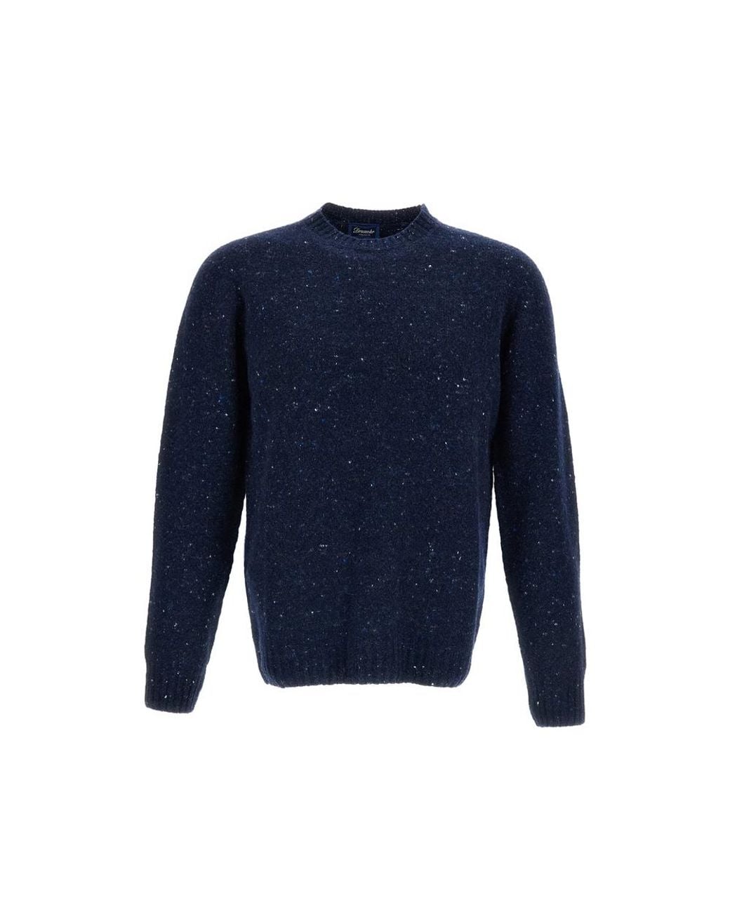 Drumohr Blue Flecked Wool Sweater for men