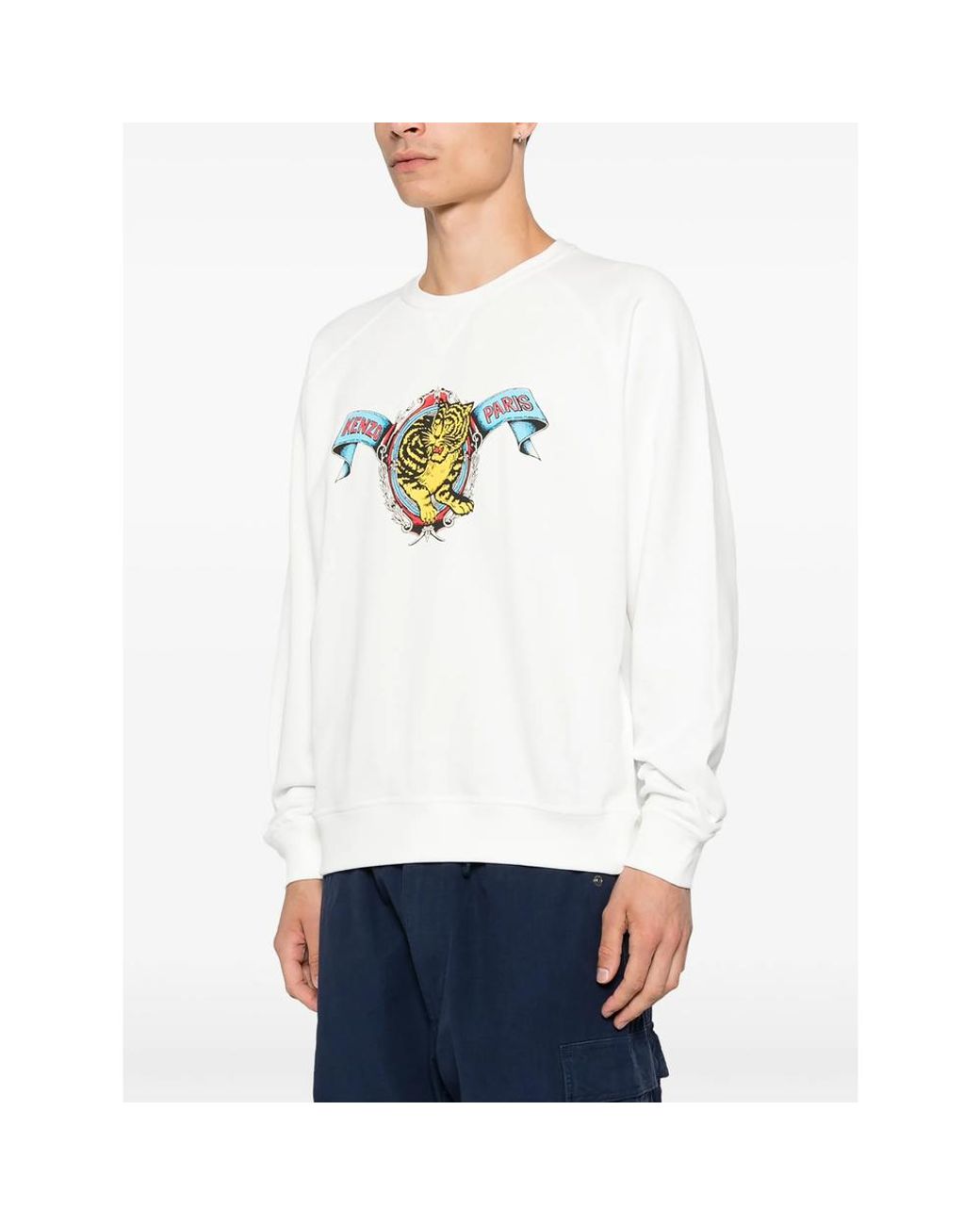 KENZO White Tiger Academy Sweatshirt for men