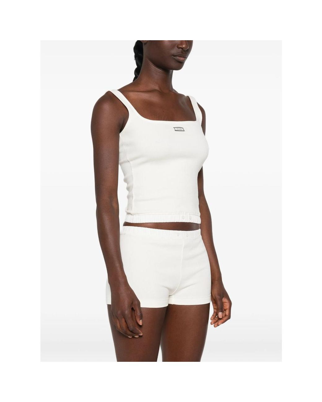 Entire studios White Logo-Patch Top