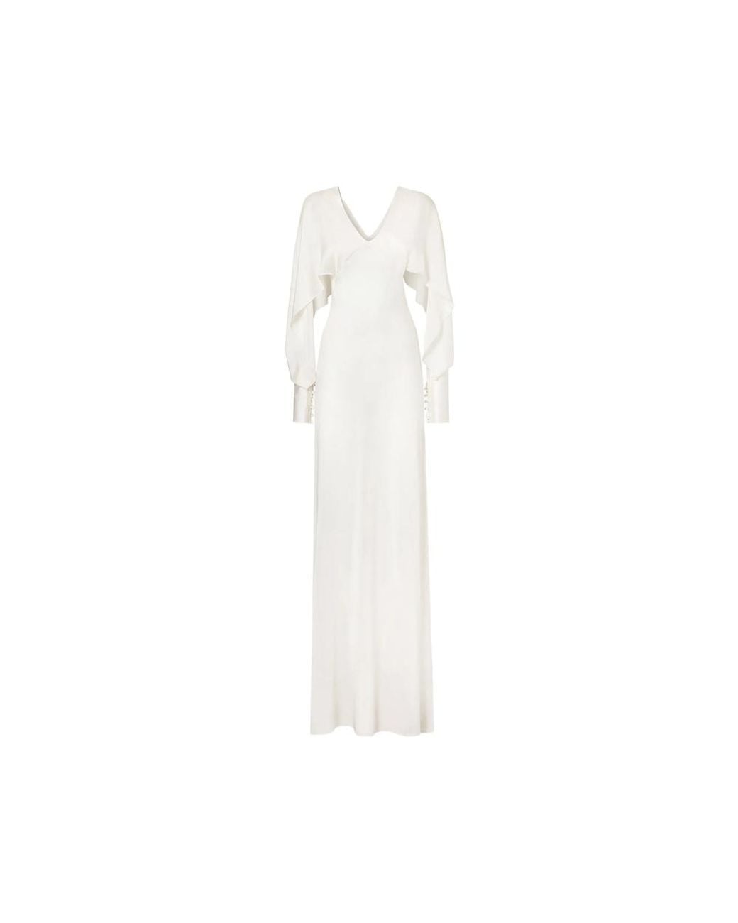 Fendi White Silk Maxi Dress