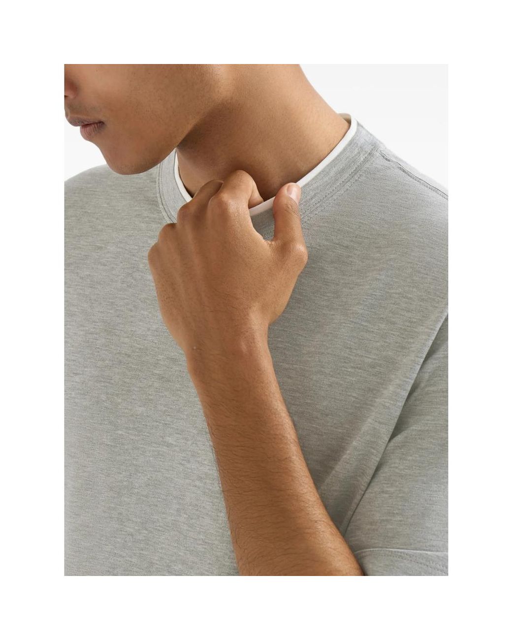 Brunello Cucinelli Gray T-Shirts & Vests for men