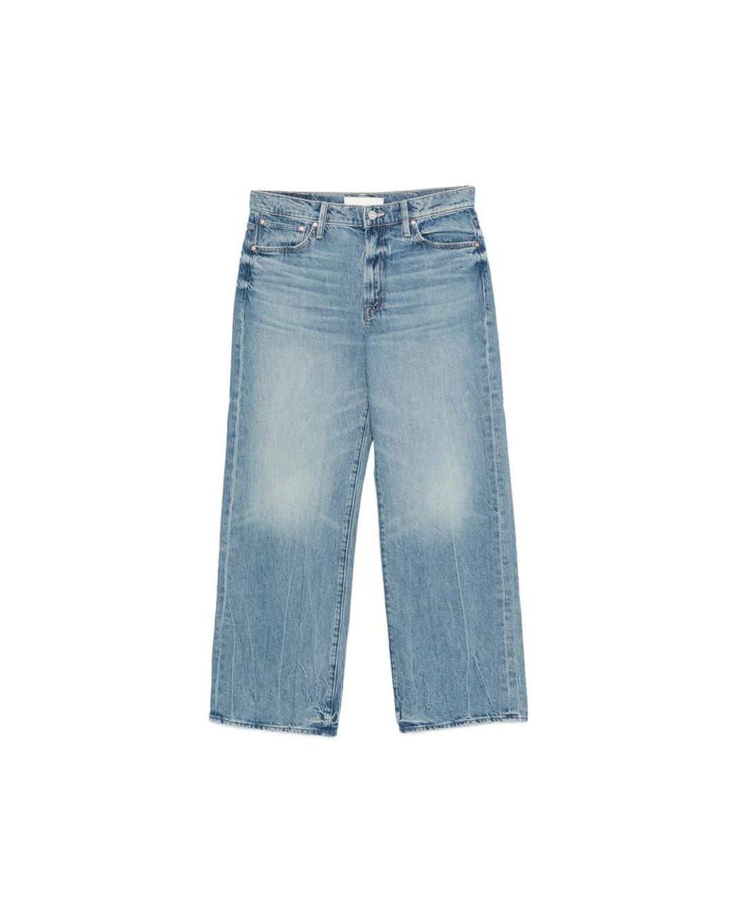 Mother Blue Straight Fit Jeans
