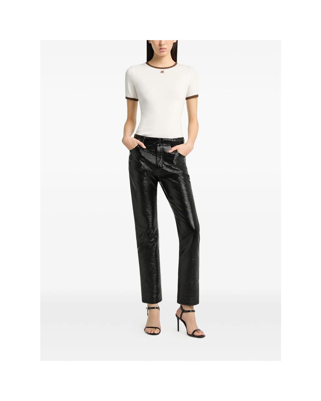 Courreges White Signature Contrast T-Shirt