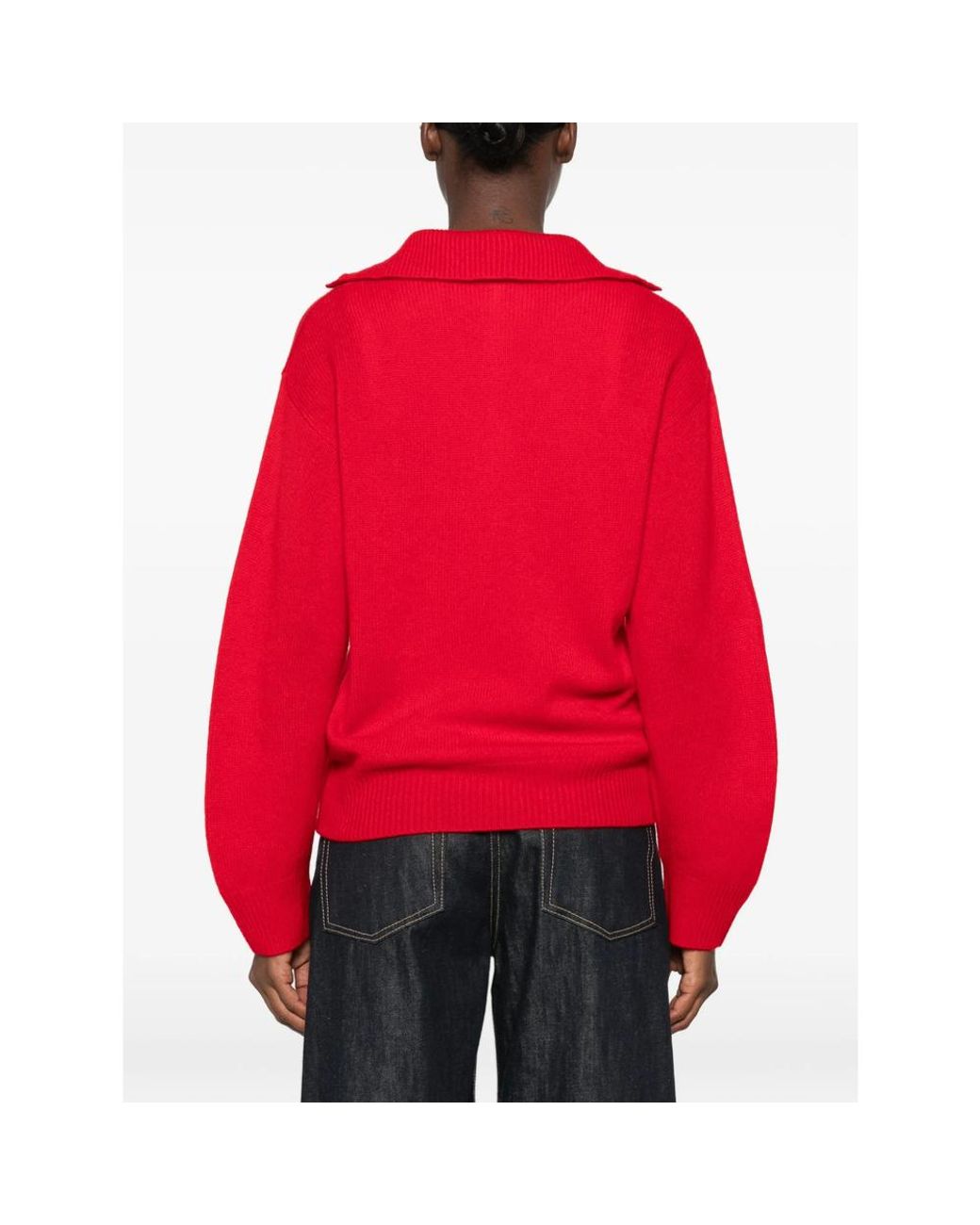 Barena Red Spread-Collar Sweater