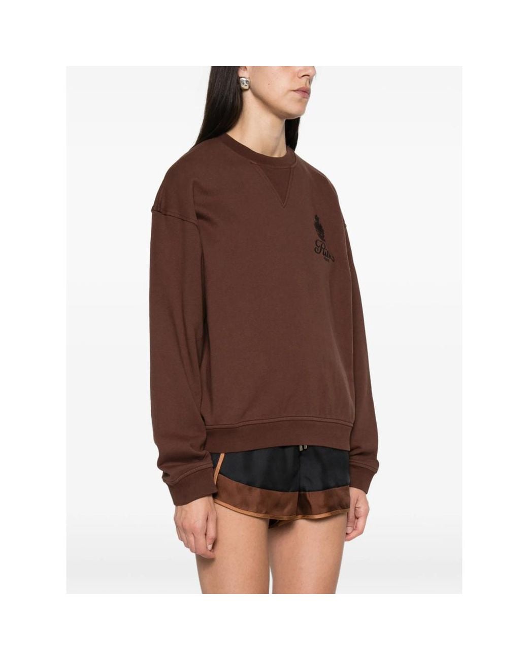 FRAME x Ritz Paris Brown The Ritz Embroidered Sweatshirt for men