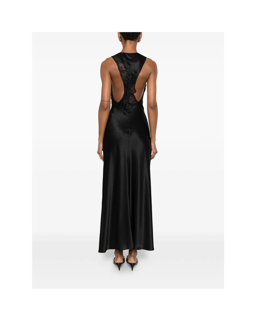 Sir Black Montparnasse Lace-Trim Racerback Maxi Dress