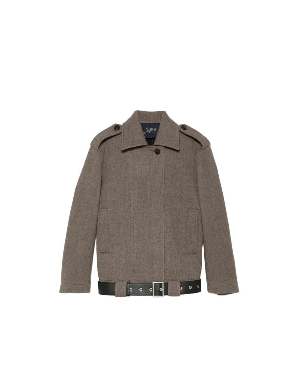 Seafarer Gray Belted Epaulette Jacket