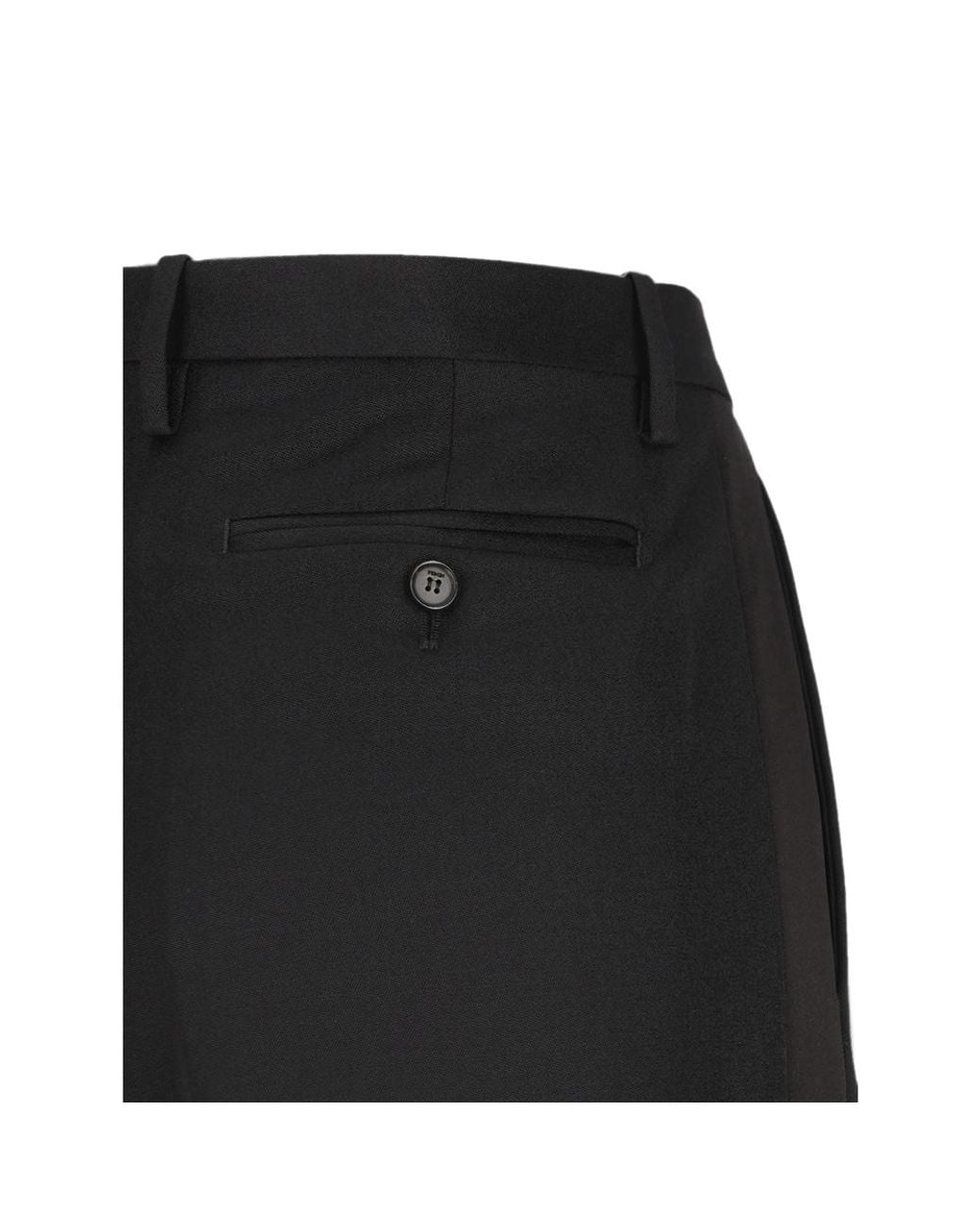 Fendi Black Wool Tuxedo Trousers