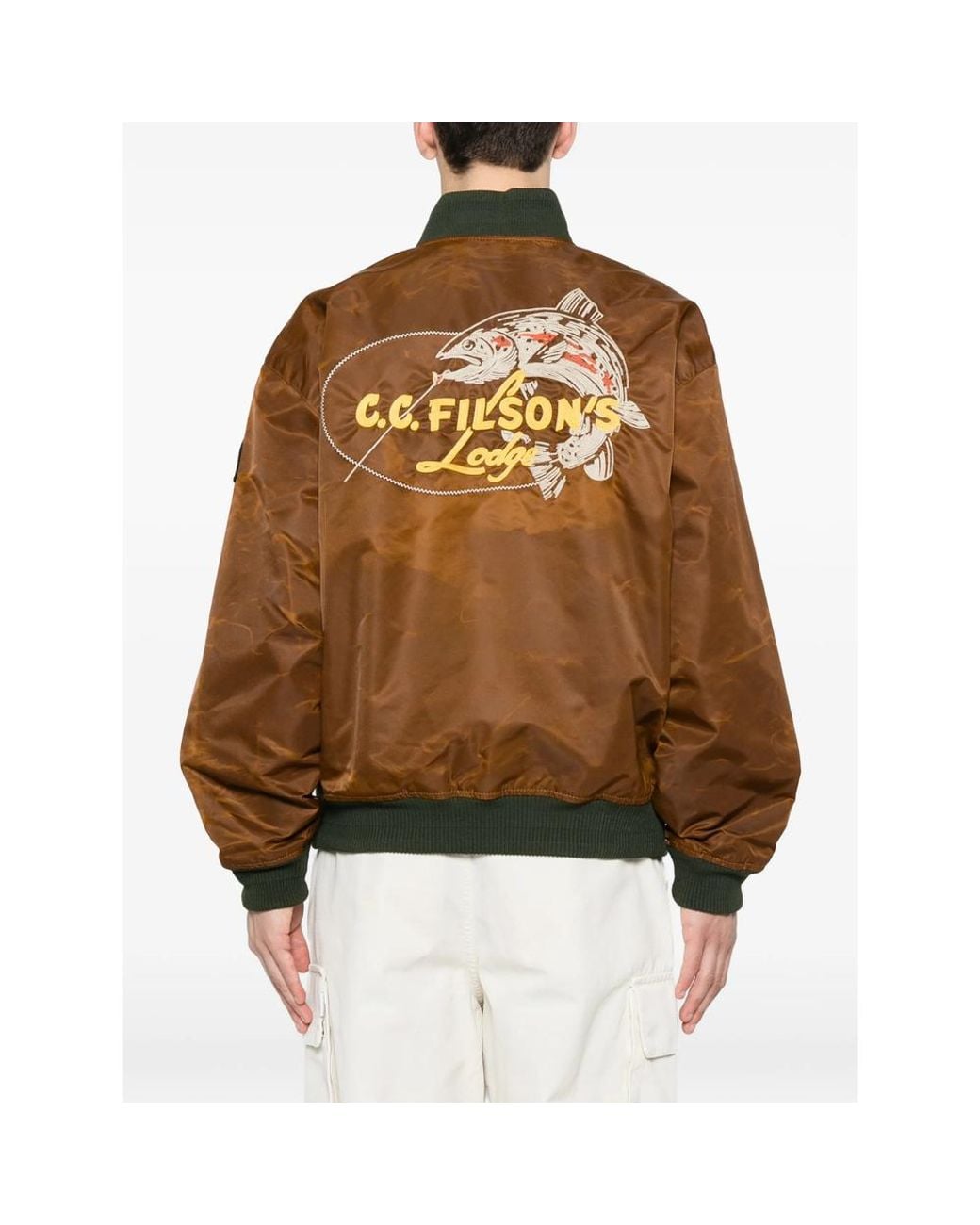 Filson Brown Embroidered Montlake Jacket for men