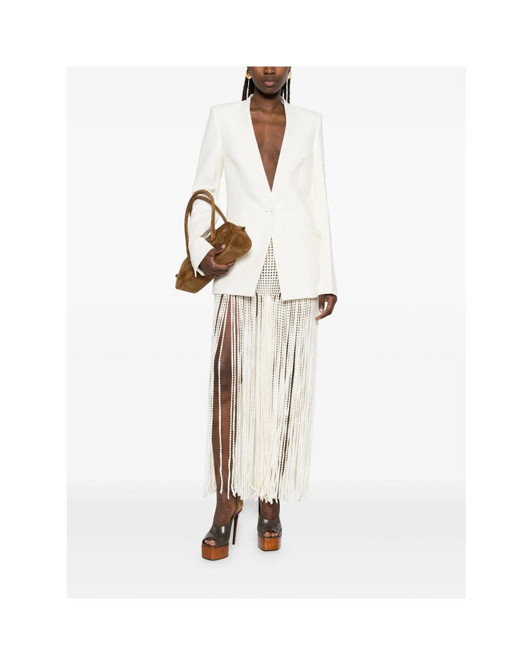 Alaïa White Alaïa Neutrals Trousers