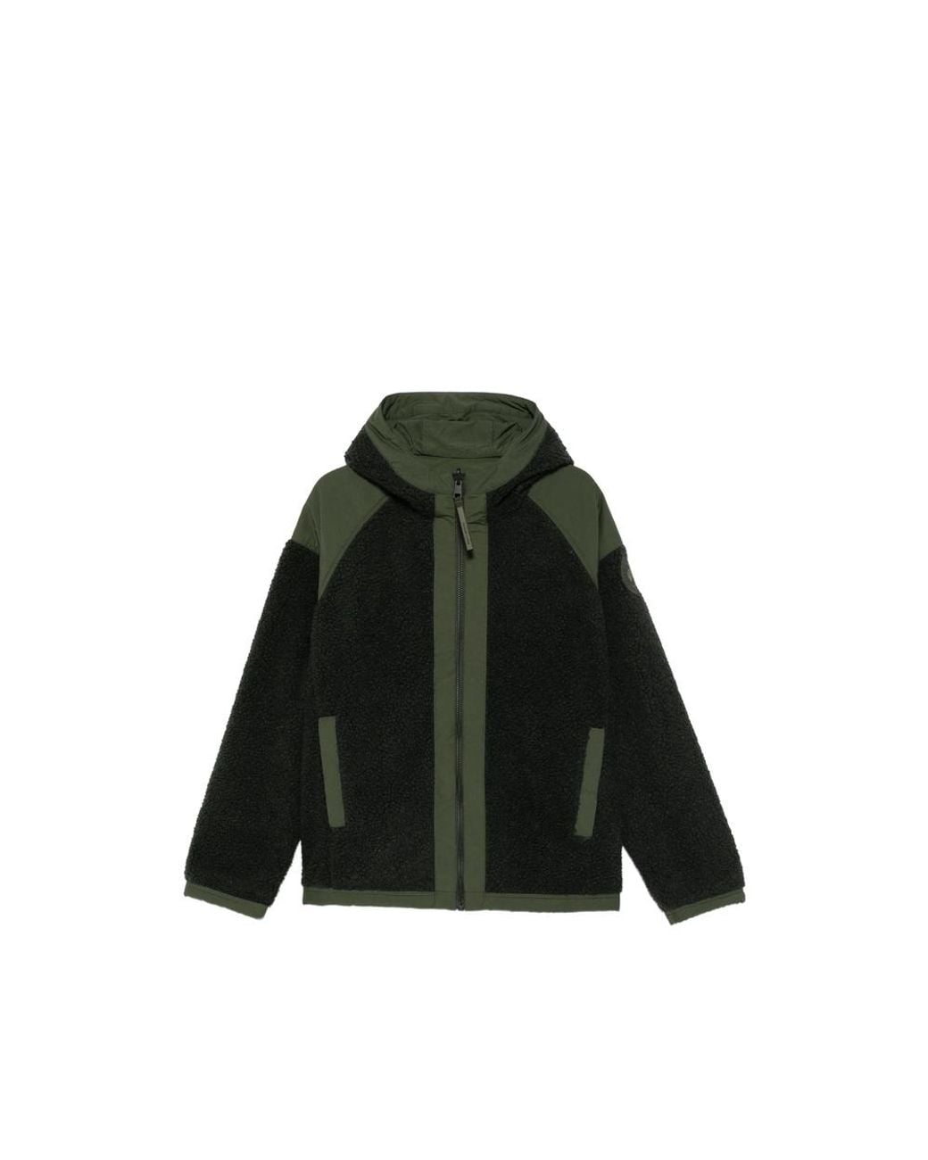 Canada Goose Green Fleece-Texture Hooded Jacket for men