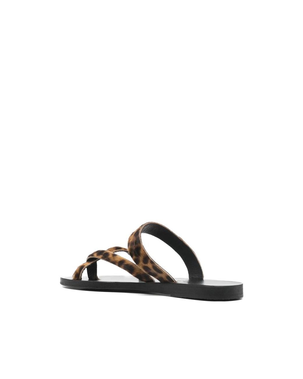Ancient Greek Sandals Multicolor Lynx Strappy Toe Post Flat Sandals
